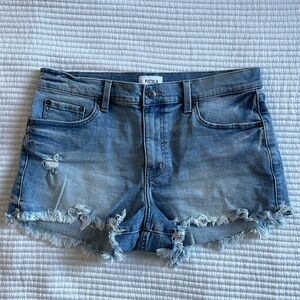 Pistola Distressed Blue Jean Shorts